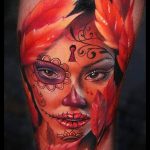 muertos tetoválás 141. szám - a minta érdekes változata, amely könnyen használható muertos henna tetoválásként történő átalakításra és alkalmazásra