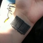 fotó tetoválás vonalkód kelt 2017.12.21. №059 - tetoválás vonalkód -