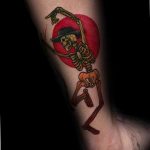 csontvázas tetoválás rajzának fotó változata 2019.03.26. №008 - csontváz tetoválás -