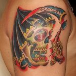 Fénykép tetováló halálról kaszával 2018.10.05. №090 - tetováláshalál -