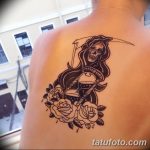 Fénykép egy tetovált halálról kaszával 2018.10.05. №084 - tetováláshalál -