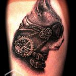 steampunk 556 számú tetoválás - a minta egyedi változata, amely jól használható változtatásra és alkalmazásra steampunk tetoválásként