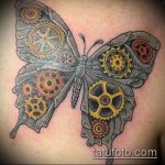 steampunk tetoválás # 860 - a minta hűvös változata, amely jól használható a gerinc tetoválásához és feldolgozásához