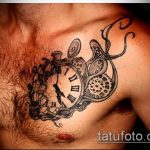 steampunk tetoválás szám 87 - a minta érdekes változata, amely sikeresen használható a steampunk ujjú tetoválás feldolgozásához és alkalmazásához