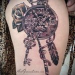 A steampunk tetoválás # 539 a minta méltó változata, amely sikeresen használható a változtatáshoz és a steampunk váll tetováláshoz