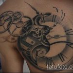 Steampunk 71. számú tetoválás - a minta méltó változata, amely sikeresen használható változtatásra és alkalmazásra steampunk ujjú tetoválásként