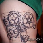 A steampunk tetoválás # 512 a minta klassz változata, amely jól használható a steampunk tetoválás átalakítására és alkalmazására