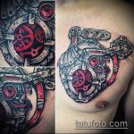 steampunk tetoválásszám 461 - a minta klassz változata, amely sikeresen használható változtatásra és alkalmazásra steampunk macska tetoválásként