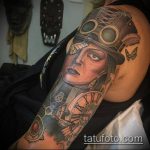 A 30 -as számú steampunk tetoválás a minta érdekes változata, amely jól használható a steampunk alkar tetoválásához és feldolgozásához.