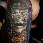 A steampunk tetoválás # 557 a rajz klassz változata, amely jól használható a változtatáshoz és a steampunk tetováláshoz