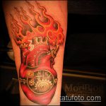 steampunk tetoválás 286. szám - a minta érdekes változata, amely jól használható a steampunk ujjú tetoválás átalakítására és alkalmazására