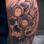 A steampunk tetoválás # 910 egy rajz klassz változata, amely jól használható a steampunk tetoválás feldolgozásához és alkalmazásához