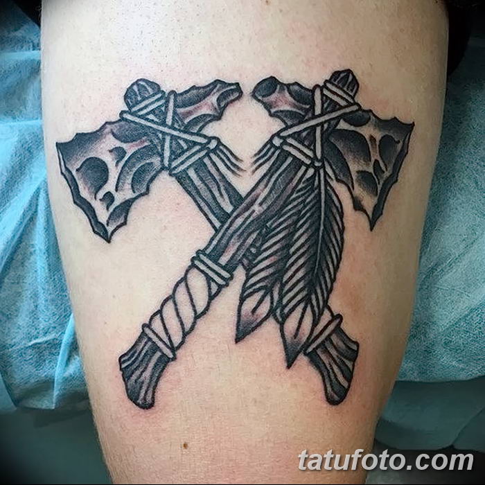 Fotó a rajz Tattoo Tomahawk -ról 2018.11.06. №017 - fotó Tomahawk tetoválás -