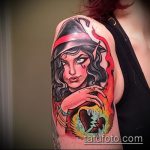 fotó a boszorkány tetoválásról # 594 - a minta hűvös változata, amely sikeresen használható a boszorkány feldolgozására és tetoválásként való alkalmazására tűzerdőben