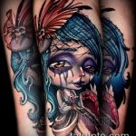 fotó a 84 -es boszorkány tetoválásról - a minta hűvös változata, amely jól használható feldolgozásra és boszorkánytetoválásként történő alkalmazásra a tűzön
