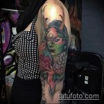 fotó a 241 -es boszorkány tetoválásról - a minta érdekes változata, amely sikeresen használható felülvizsgálatra és alkalmazásra, mint egy boszorkány tetoválása a seprűnyélben