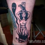 fotó a 44 -es boszorkány tetoválásról - a minta egyedi változata, amely sikeresen használható a rúnák boszorkánytetoválásként történő átalakítására és alkalmazására