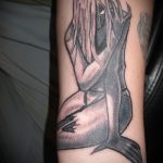 fotó a 395 -ös boszorkány tetoválásról - a kép hűvös változata, amely sikeresen használható a boszorkány megváltoztatására és tetoválásként való alkalmazására tűzerdőben