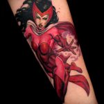 fotó az 51 -es boszorkány tetoválásról - a minta egyedi változata, amely jól használható a finomításhoz és a boszorkány tetoválásához a koronában