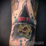 fotó a boszorkány tetoválásról, 926. sz. - a minta érdekes változata, amely sikeresen használható változtatásra és alkalmazásra, mint tetoválás a boszorkányon a tűzön