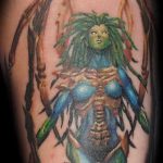 fénykép a 48 -as boszorkány tetoválásról - a kép hűvös változata, amely sikeresen használható revízióhoz és rúnák boszorkánytetoválásként történő alkalmazásához