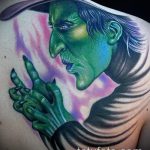 fotó a boszorkány tetoválásról # 775 - a minta egyedi változata, amely sikeresen használható feldolgozásra és boszorkánytetoválásként a seprűre