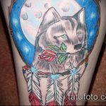 fotó a farkas tetoválásról # 289 - a minta hűvös változata, amely sikeresen használható a farkas és a farkaskölyök tetoválásához