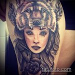 fotó a farkas tetoválásról №354 - a minta egyedi változata, amely sikeresen használható változtatásra és alkalmazásra farkas és gyermek tetoválásaként