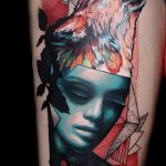 fotó a farkas tetoválásról №896 - a minta méltó változata, amely könnyen használható farkas és farkas tetoválás átalakítására és alkalmazására