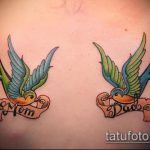 veréb tetoválás fotó # 113 - a minta exkluzív változata, amely jól használható feldolgozásra és alkalmazásra virágos madártetoválásként