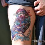 veréb tetoválás fotó # 881 - a minta hűvös változata, amely könnyen felhasználható átalakításra és veréb tetoválásra a karon