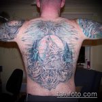 fotó az üvöltő farkas tetoválásról # 356 - a minta hűvös változata, amelyet sikeresen lehet használni a revízióhoz és a rajzoláshoz, mint a farkas üvölt a holdtetováláson