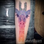 Wersja testowa istniejącej żyrafy tatuażowej - rysunek nadaje się do akwareli tatuażowej żyrafy