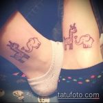 Ciekawa wersja gotowego tatuażu żyrafy - rysunek nadaje się do tatuażu żyrafy na przedramieniu