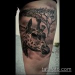 Unikalna wersja gotowej żyrafy tatuażowej - rysunek nadaje się do akwareli tatuażowej żyrafy