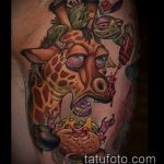 Oryginalna wersja wytatuowanej żyrafy - rysunek nadaje się do tatuażu żyrafy na przedramieniu