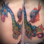 Oryginalna wersja wykonanego tatuażu żyrafy - rysunek nadaje się do tatuażu żyrafy na żyrafie na palcu