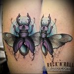 Egy teszt példa egy kész bogár tetoválásra - a rajz alkalmas májusi bogár tetováláshoz