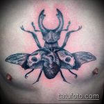 Jó példa egy kész bogár tetoválásra - a rajz alkalmas bogár tetoválásra a csuklón