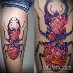 A meglévő bogár tetoválás hűvös változata - a rajz levélbogár tetováláshoz alkalmas