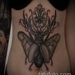Egy egyedülálló példa a bogár tetoválásra - a rajz perzselő bogár tetováláshoz alkalmas