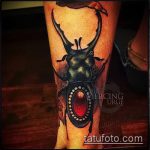 A bogár tetoválás tesztpéldája - a rajz alkalmas a bogár tetoválására a karon