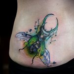 A bogár tetoválás tesztpéldája - a rajz alkalmas egy skarabeus bogár tetoválásra