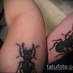 Eredeti példa a bogár tetoválásra - a rajz alkalmas bogár tetoválásra
