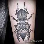 A kész bogár tetoválás érdekes változata - a rajz alkalmas egy bogár tetováláshoz levélből