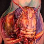 Jó példa a kész bogár tetoválásra - a rajz alkalmas egy skarabeus bogár tetováláshoz