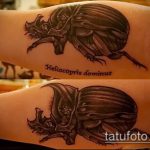 Jó példa a meglévő bogár tetoválásra - a rajz alkalmas bogár tetoválásra