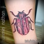 Eredeti példa egy bogár tetoválásra - a rajz alkalmas a bogár tetoválására a karon