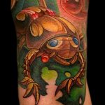 A kész bogár tetoválás érdekes változata - a rajz alkalmas egy skarabeus bogár tetováláshoz