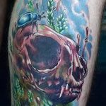 A bogár tetoválás remek példája - a rajz alkalmas bogár tetoválásra a csuklón